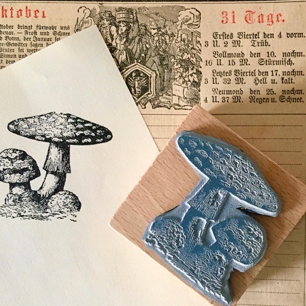 Vintage Mushroom Stamp