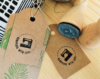 Rubber stamp handmade with love diy wooden mounted paper craft gift self-made design stempel