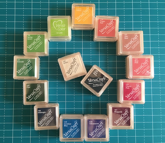 VersaCraft mini ink pads, multi surface ink, textile Ink pads, fabric stamping