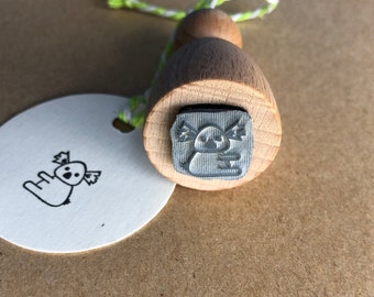 Rubber stamp koala wooden mounted paper craft gift animal zoo self-made design stamp