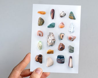 Fossicker's Delight greeting card  — A collection of Australian rocks