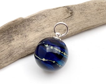 Necklace pendant glass bead "Little Galaxy" star spiral / handmade glass bead /