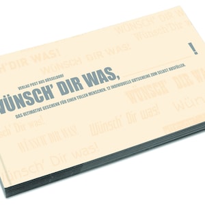 Gutscheinbuch zum Selbst Ausfüllen | Wünsch' Dir was, ________ (blanko)!