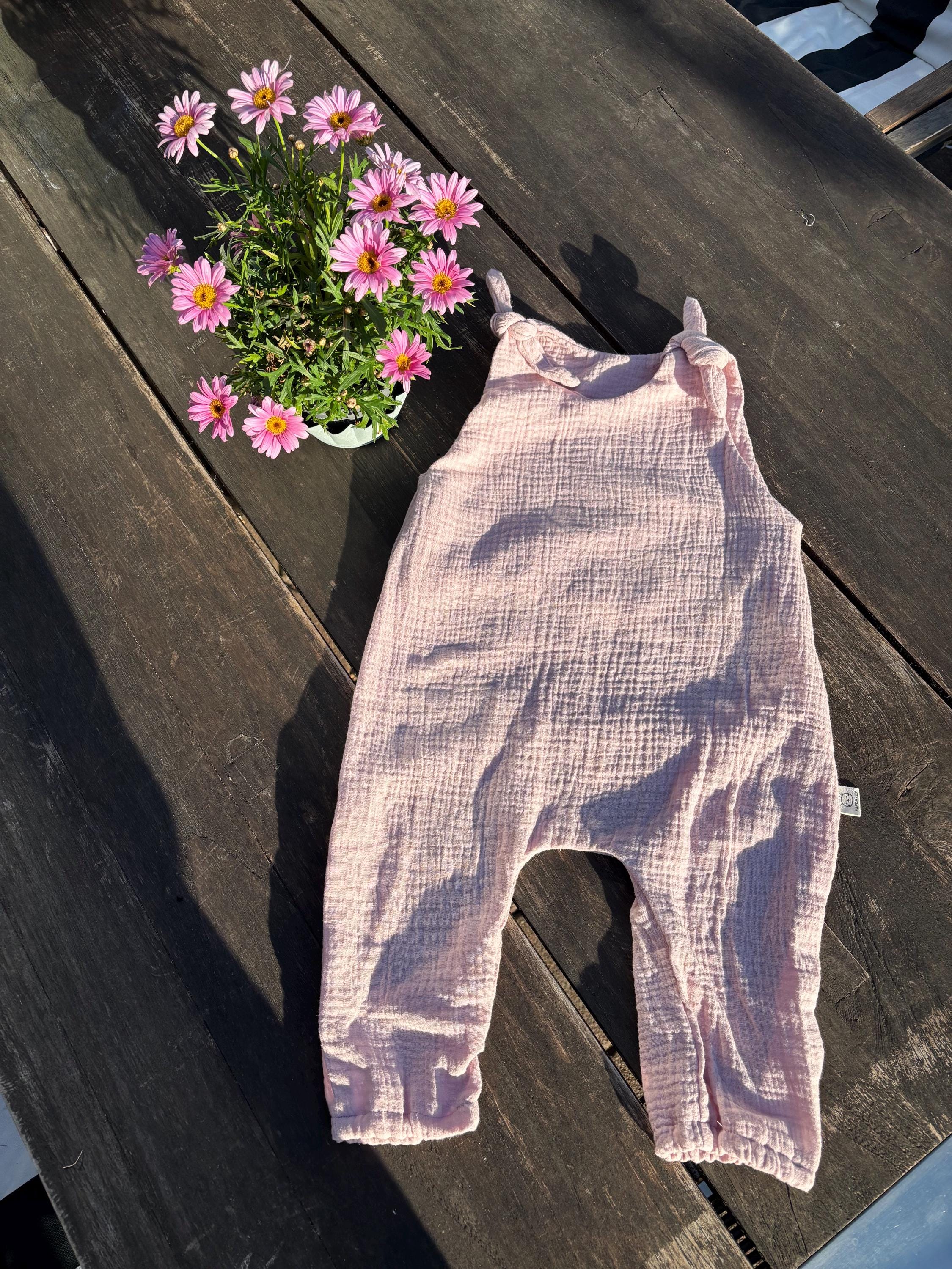 Romper rosa Musselin Gr 80 Strampler