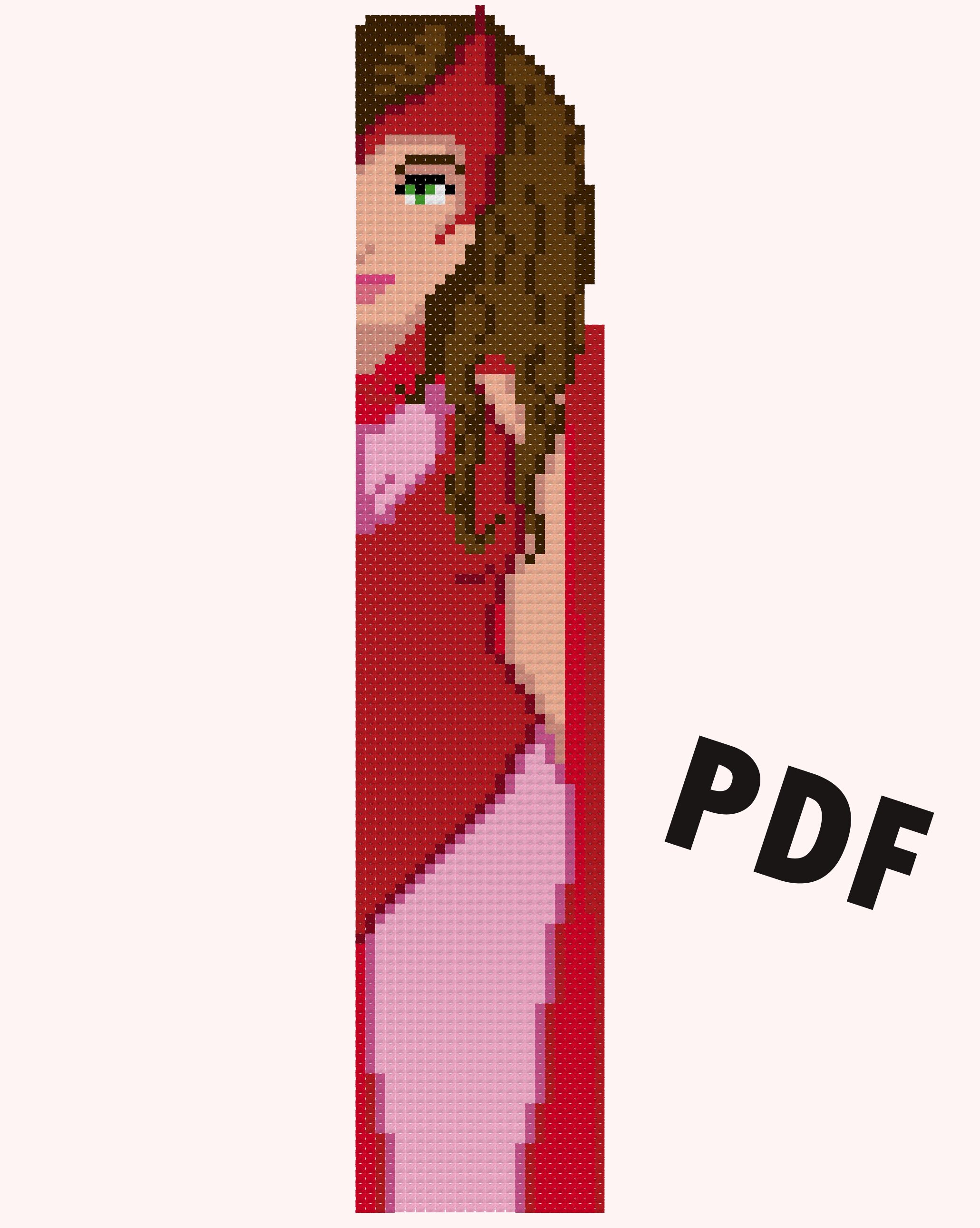 Scarlet Witch CrossStitch Pattern Bookmark Etsy