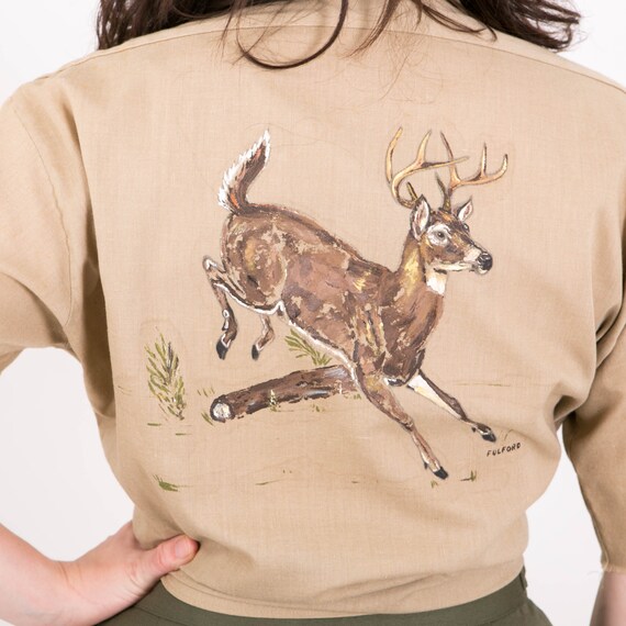 Vintage 70s Levis Hand Painted Deer Shirt