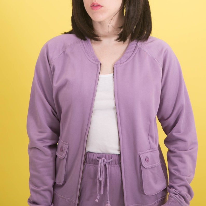 purple sweatsuit set