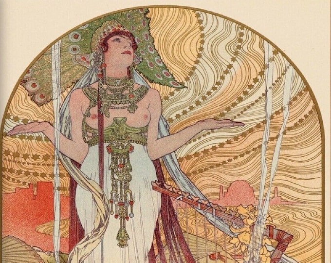 ALPHONSE MUCHA,  Incantation, Fine Art Prints, Vintage Home Decor,Giclee Paper / Canvas Prints, Poster or 3D Hand Finished Premium Print
