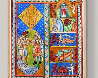 Hildegard of Bingen Giclee Print – Embodiment of Soul, Mystic Art