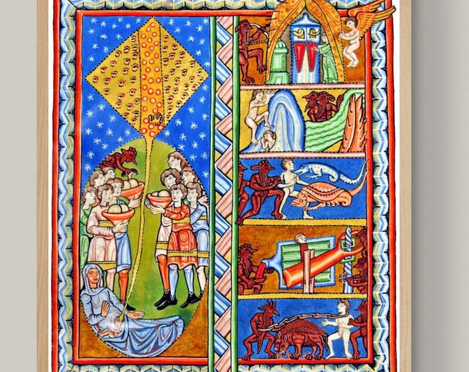 Hildegard of Bingen Giclee Print – Embodiment of Soul, Mystic Art