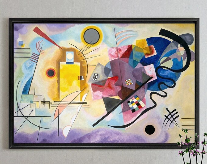 KANDINSKY Yellow-Red-Blue Fine Art Prints, Art Deco Style, Giclee Paper / Canvas Prints, Poster or 3D Hand Finished Premium Print