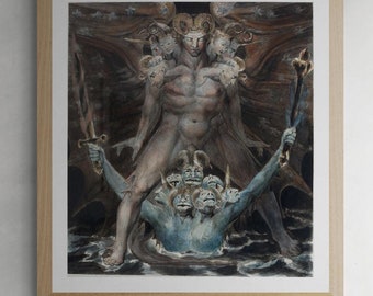 William Blake: The Great Red Dragon and the Beast from the Sea, giclee art print on Hahnemuhle photo rag