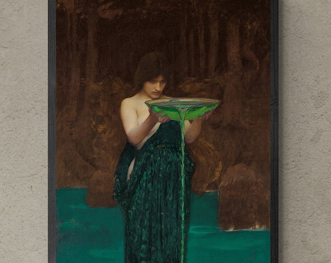 Enchanting Circe Invidiosa Art Print – Mythological Fine Art Reproduction, Giclee Paper / Canvas Prints, Poster or 3D Hand Finished Print