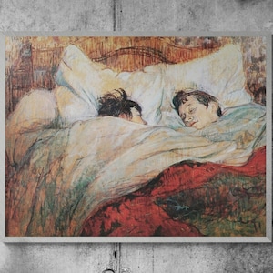 Repose in Repose - Le lit d'Henri de Toulouse-Lautrec, impression giclée d'art premium sur papier d'art/toile ou impression gel 3D de qualité musée