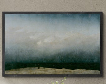 Monk by the Sea Art Print: Caspar David Friedrich Giclée Canvas or Paper