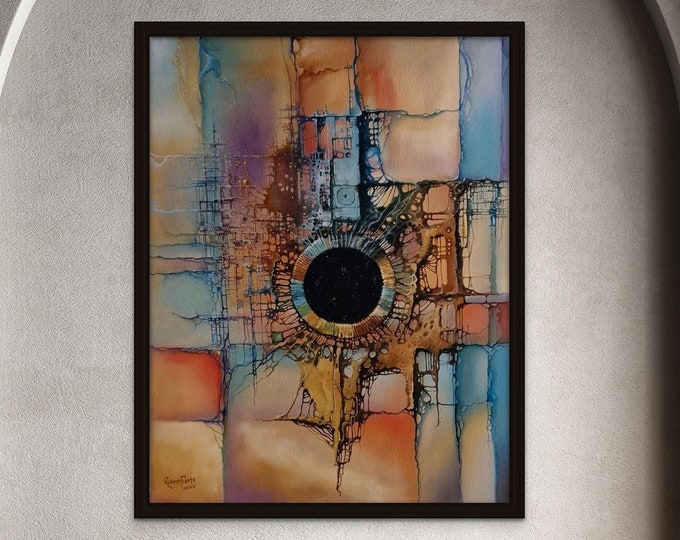 EYE OF VIRACOCHA Abstract painting, Art Prints from oil painting, Home decore
