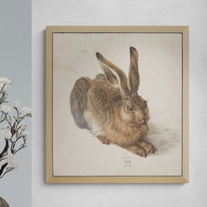 Giovane lepre di Albrecht Dürer, stampa artistica di qualità museale su tela, carta FineArt, tela con texture 3D con pennellate, sembra l'originale