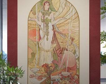 Alphonse Mucha 'Incantation' Giclée Art Print, Fine Art Nouveau Poster