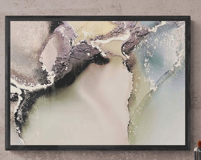 ERARTHBOUND, original alcohol ink abstract Art Prints, Minimalist Art Prints, Giclee Premium Prints