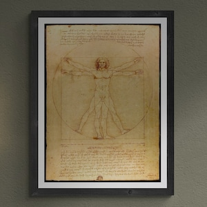 Vitruvian Man Da Vinci’s Masterpiece, Giclee Print on Heavyweight Paper