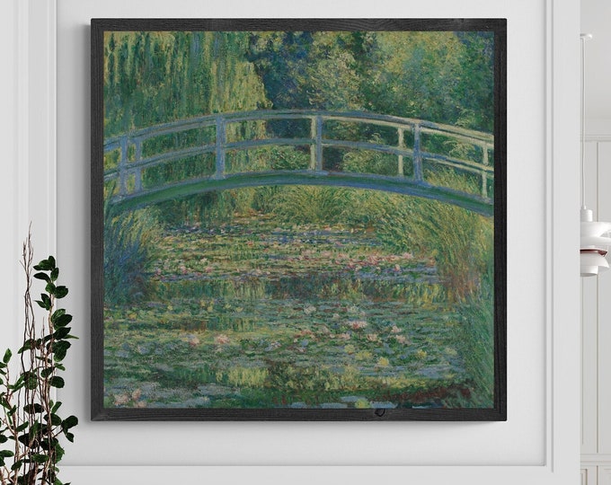 Monet’s Enchantment: The Water Lily Pond Canvas and Art Paper Print, Poster, Premium Art Reproduction