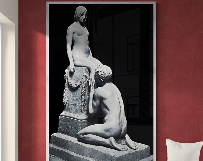 Eternal Devotion: Stephan Sinding Adoration, Giclée Art Print, museum quality paper/art canvas, 3D printed with texture and brush strokes