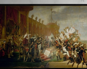 Jacques-Louis David, Distribution of the Eagle Standards, Fine Art Giclee Print