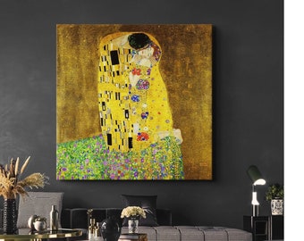The Kiss Gustav Klimt Print, Gustav Klimt Painting, Fine Art, Klimt Reproduction, Klimt The Kiss, Famous Painting