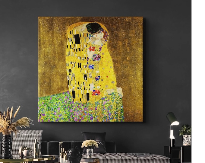 The Kiss Gustav Klimt Print, Gustav Klimt Painting, Fine Art, Klimt Reproduction, Klimt The Kiss, Famous Painting