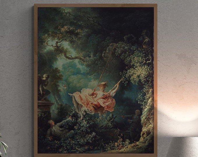 Enchanting Giclee Art Print: ‘The Swing’ by Fragonard, Canvas Prints, Poster or 3D Hand Finished Premium Print