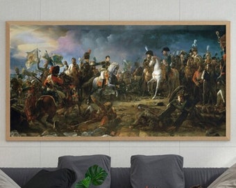 Napoleon Reproduction Print, Battle Of Austerlitz 1805 Francois Pascal Simon Gerard Canvas Print Art