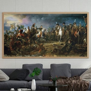 Napoleon Reproduction Print, Battle Of Austerlitz 1805 Francois Pascal Simon Gerard Canvas Print Art