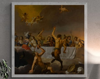 Le Festin des Dieux by Jan van Bijlert , Home Decor, Poster, Canvas, Poster, Premium Art