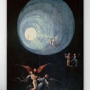 Hieronymus Bosch: Ascent of the Blessed(1504), Giclee Reproduction Premium FineArt Print on Paper, Canvas or Hand Finished with brush stroke