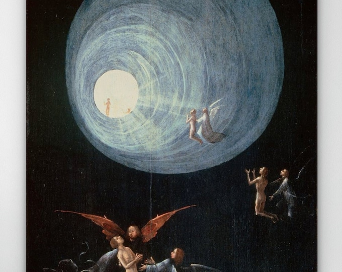 Hieronymus Bosch: Ascent of the Blessed(1504), Giclee Reproduction Premium FineArt Print on Paper, Canvas or Hand Finished with brush stroke