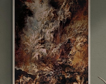 Rubens: Fall of the Damned Art Print, Baroque Masterpiece on Canvas