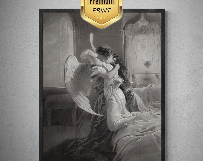 Romantic Encounter: Mihaly Von Zichy | Fine Art Reproduction | Art Paper, Canvas & 3D Hand Finished Premium Texture Print with brush strokes