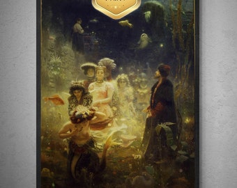 Ilya Repin Sadko Print – Russian Folklore Art, Underwater Kingdom