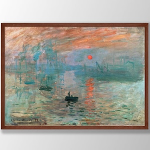 CLAUDE MONET, Impression Sunrise Fine Art Prints, Art Nouveau Print, Giclee Paper / Canvas Prints, Poster or 3D Hand Finished Premium Print