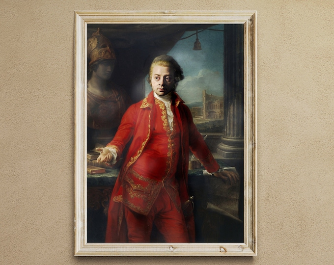 AMADEUS MOZART DGA Portrait that has never been seen before, Fine Art Print, Giclée, Great Composer