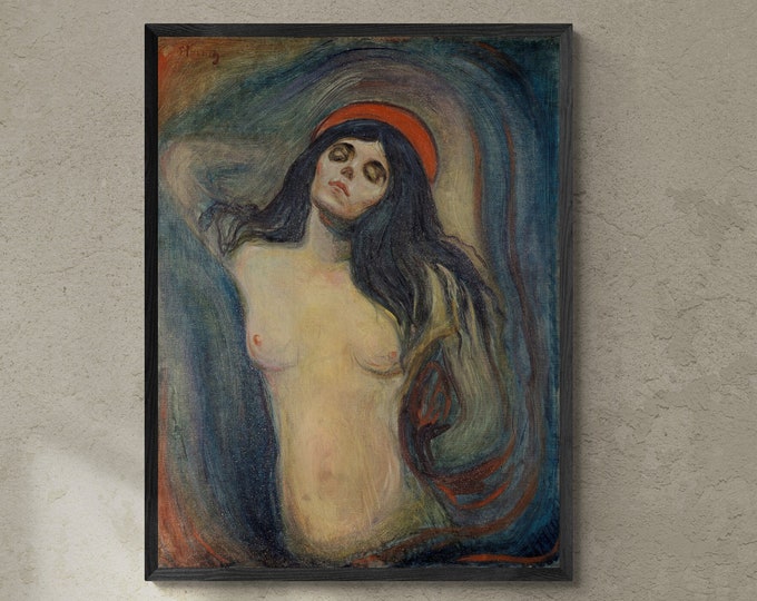 Timeless Beauty: Madonna by Edvard Munch – Premium Canvas Art Print, 3D texture Canvas Art, Museum Print, Poster or Giclee Art Print