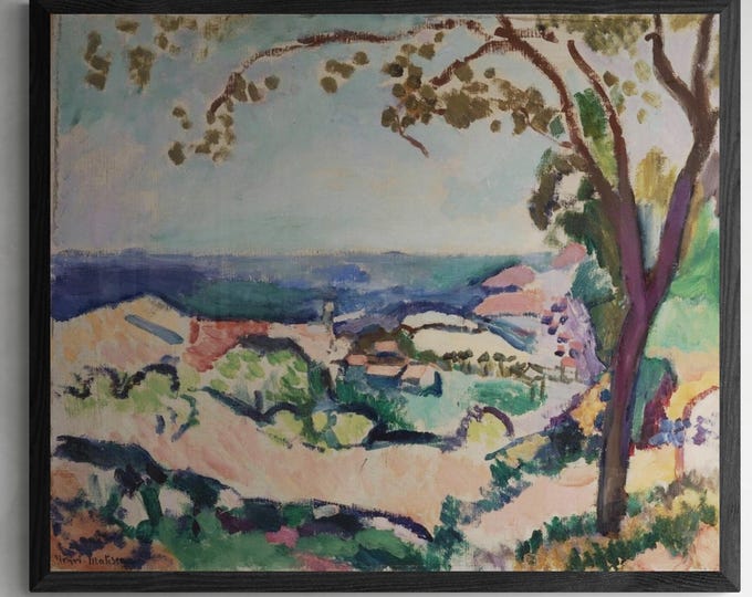 Henri Matisse The Sea Seen from Collioure (1906) Fine Art Print, Art Paper, Museal Poster, Canvas or Hand Finished Print with brush strokes