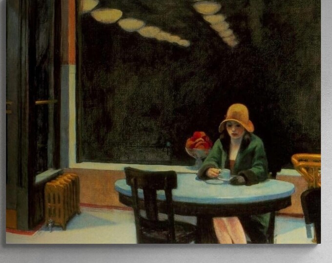 Edward Hopper Automat Print: Giclee Fine Art Reproduction
