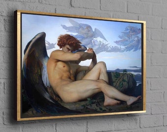 Fallen Angel by Alexandre Cabanel | Vision of Grace and Rebellion | Famous Classic Wall Art | Angelic Décor & Timeless Masterpiece