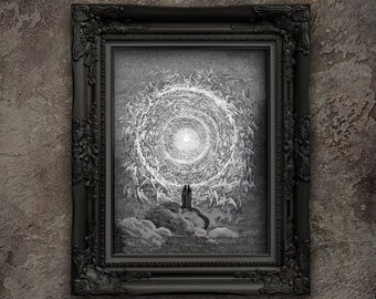 Gustave Dore Empyrean Print, Divine Comedy Art, Dark Art Decor