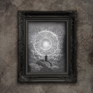 Gustave Dore, In the Empyrean, Paradiso Canto 31, The Empyrean, dark art decore, Giclee Canvas/ Art Paper prints or museum quality Poster