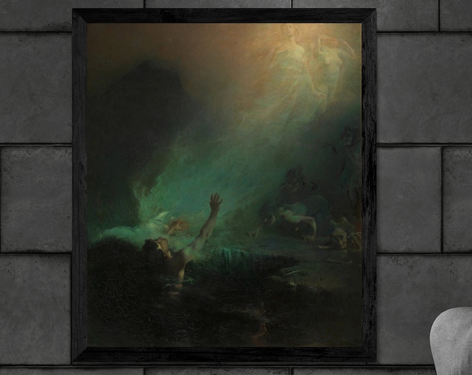 Mystical Mermaids: John Longstaff’s ‘The Sirens’ Art Print Reproduction, Museum Poster, Giclée Art, Canvas, Poster, Premium Art