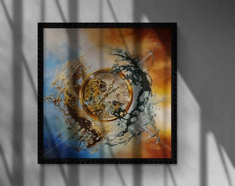 Modern Large Luxury Wall Art Giclée Canvas Print of original oil painting "END OF TIME" by Robert Zietara | signed by the artist