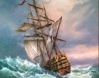 Tall Ship Giclée Canvas Print: Seascape Art, Home Decor