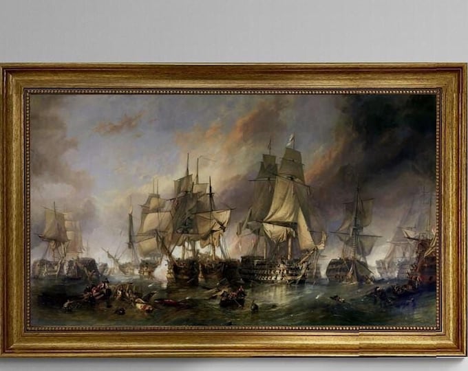 Battle of Trafalgar Wall Art: Classic Naval Painting